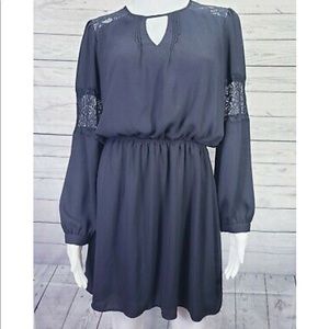 Navy Blue Lace Dress